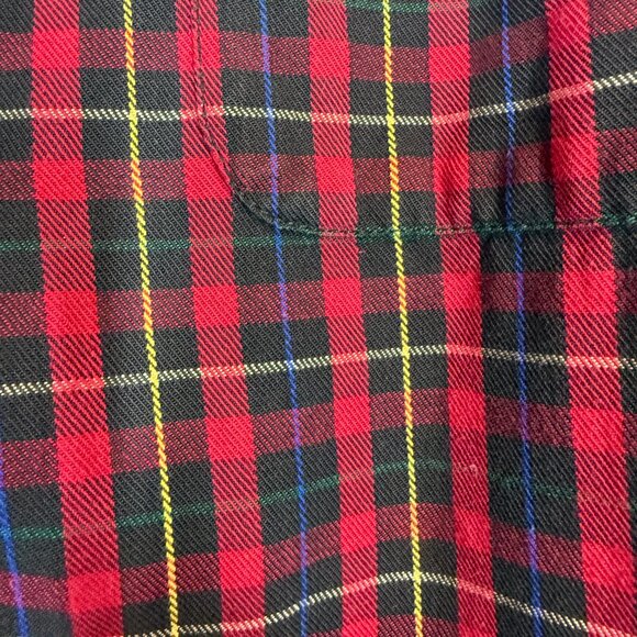 Vintage Esprit Plaid Jacket Medium Red Tartan 80s 90s Retro Cottagecore Plaid - Picture 7 of 12